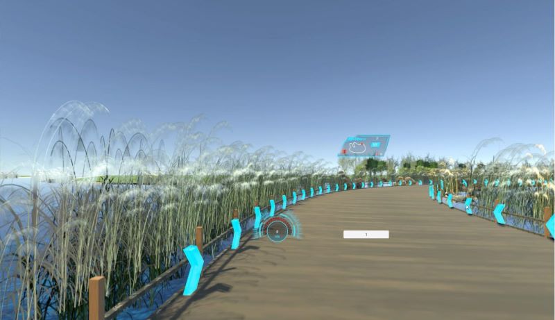 VR賽車濕地場景